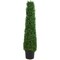 Northlight 4' Pre-Lit Artificial Boxwood Cone Topiary Tree with Pot, Clear Lights